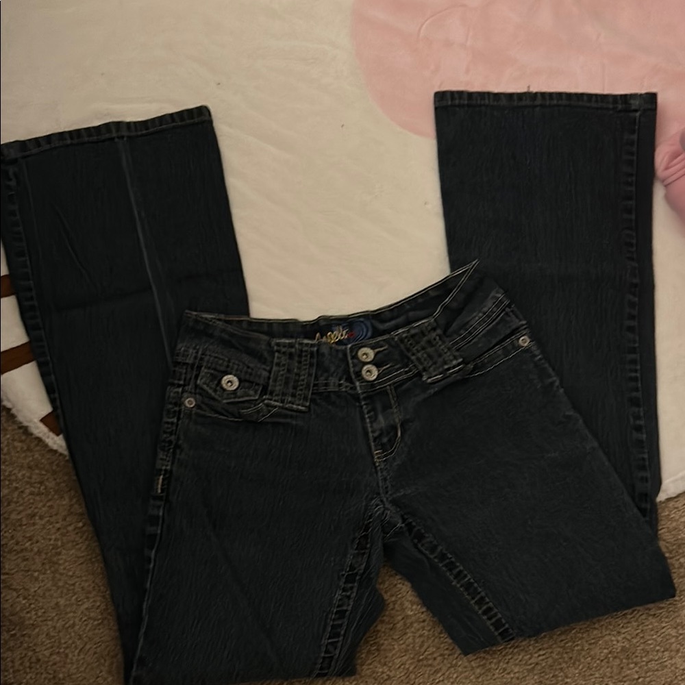 low rise bootcut jeans